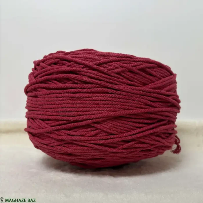 نخ مکرومه رنگ سرخابی 250 گرمی - Image 4