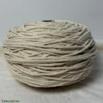 نخ مکرومه رنگ شیری 3و4 میل 250 گرمی
