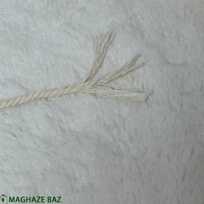 نخ مکرومه رنگ شیری 3و4 میل 250 گرمی - Image 5