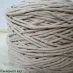 نخ مکرومه رنگ شیری 3و4 میل 250 گرمی - Image 6