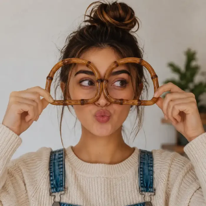 دسته کیف چوبی و بامبو برای بافت کیف - Image 4