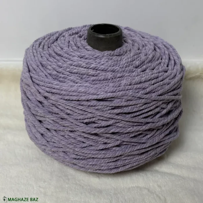 نخ مکرومه رنگ یاسی 250 گرمی - Image 3