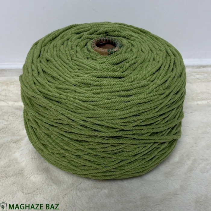 نخ مکرومه رنگ سبز 250 گرمی - Image 2
