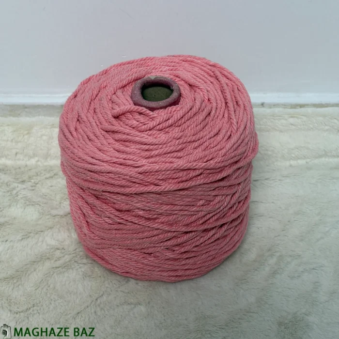 نخ مکرومه رنگ صورتی 250 گرمی - Image 2