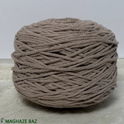 نخ مکرومه رنگ شیر کاکایویی 250 گرمی