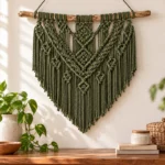 نخ مکرومه رنگ سبز ارتشی 250 گرمی - تصویر 3