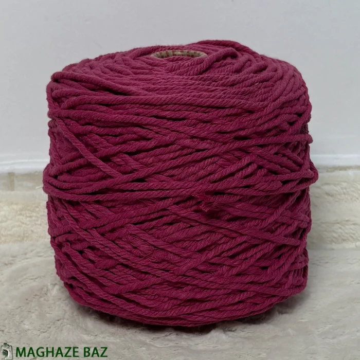 نخ مکرومه رنگ ارغوانی 250 گرمی - Image 2