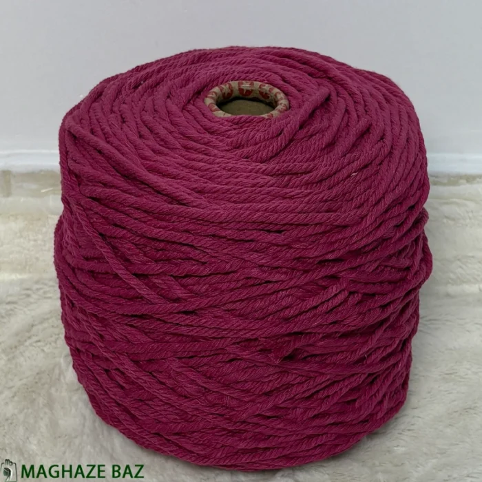 نخ مکرومه رنگ ارغوانی 250 گرمی - Image 3