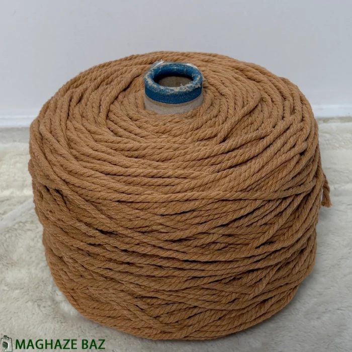 نخ مکرومه رنگ دارچینی 250 گرمی - Image 2