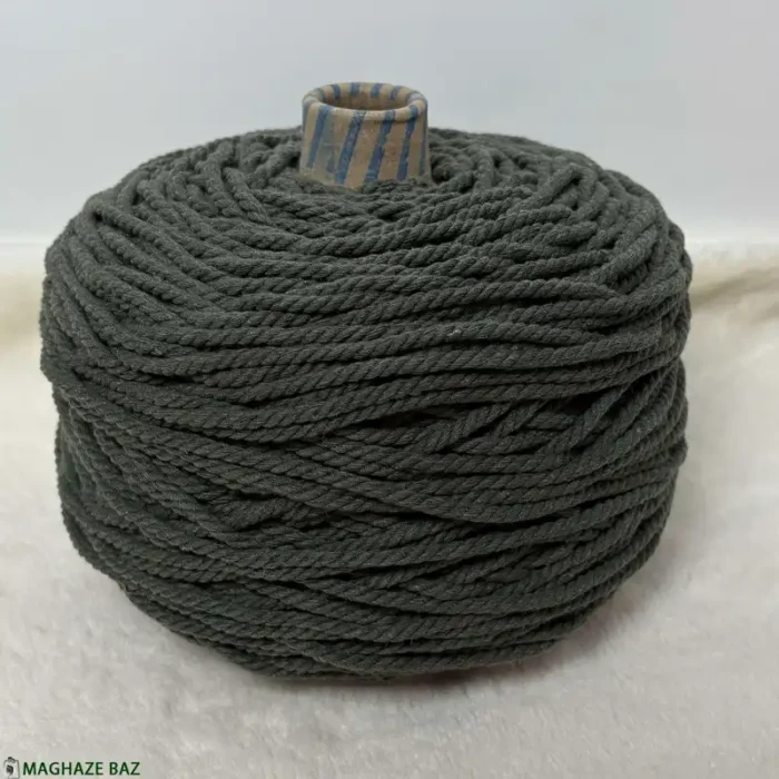 نخ مکرومه رنگ سبز لجنی 250 گرمی - Image 3