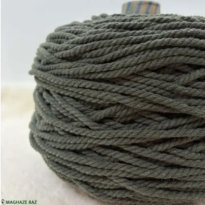 نخ مکرومه رنگ سبز لجنی 250 گرمی - Image 2