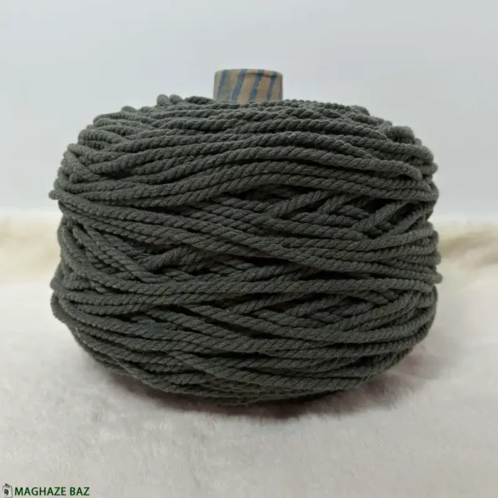 نخ مکرومه رنگ سبز لجنی 250 گرمی - Image 4
