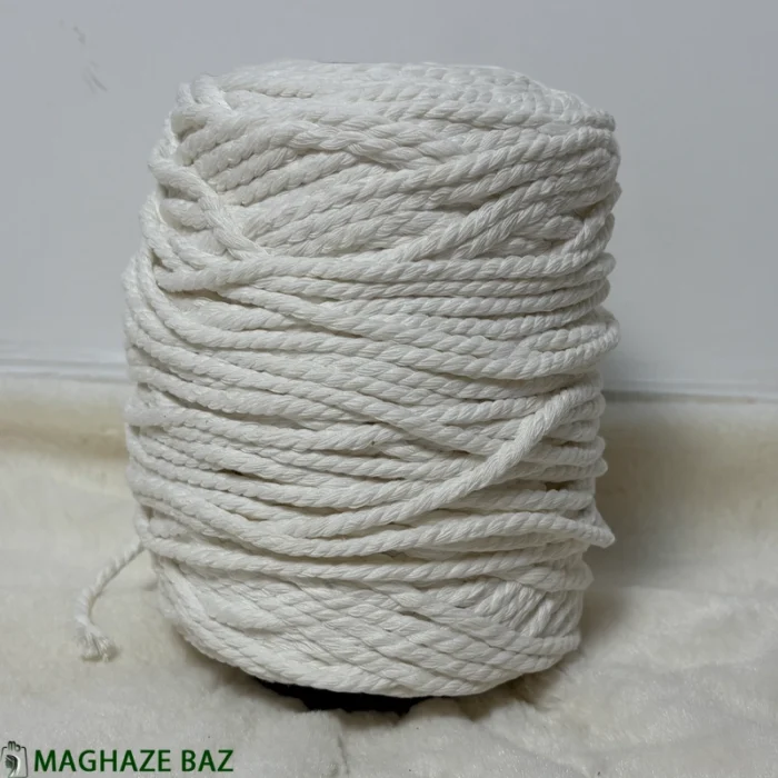 نخ مکرومه رنگ سفید 250 گرمی - Image 6