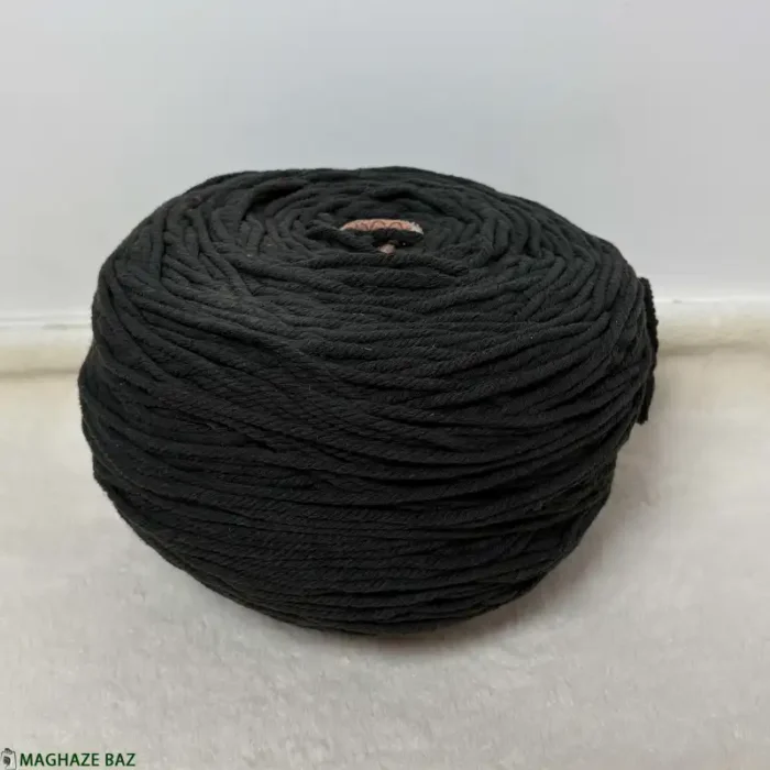 نخ مکرومه رنگ مشکی 250 گرمی - Image 3