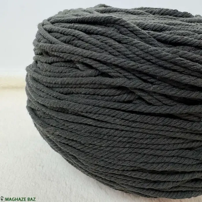 نخ مکرومه رنگ مشکی 250 گرمی - Image 2