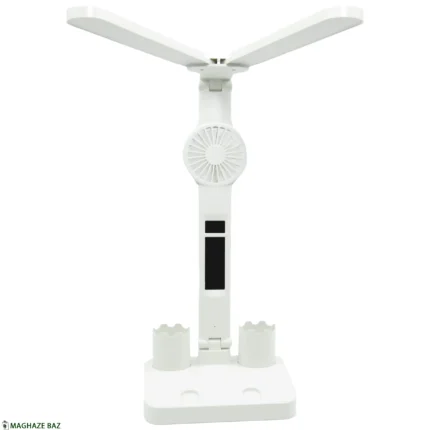 چراغ مطالعه همه کاره همراه با فن و صفحه نمایش تاریخ و دما و ساعت