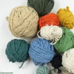 نخ مکرومه بافی گلوله های رنگی بسته 500 گرمی