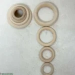 حلقه چوبی خراطی شده بسته 5 عددی در سایزهای مختلف - Image 8