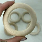 حلقه چوبی خراطی شده بسته 5 عددی در سایزهای مختلف - Image 10