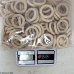 حلقه چوبی خراطی شده بسته 5 عددی در سایزهای مختلف - Image 12