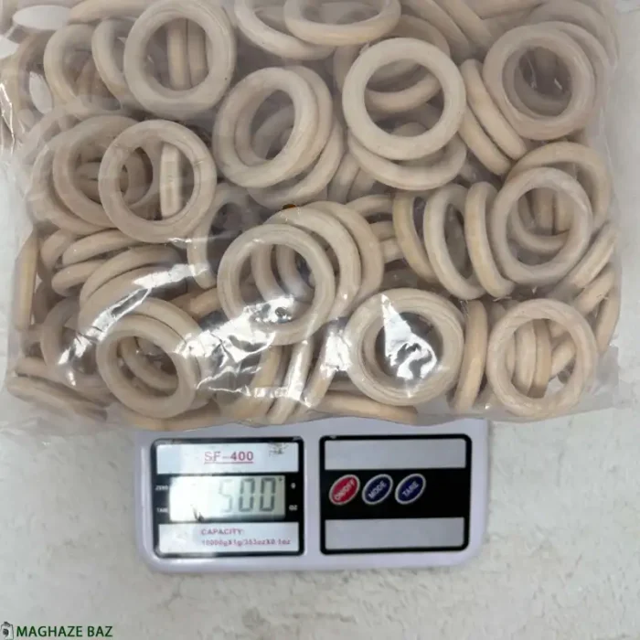حلقه چوبی خراطی شده بسته 5 عددی در سایزهای مختلف - Image 12