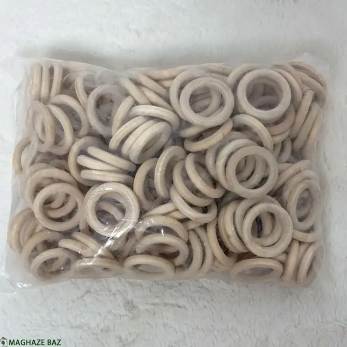 حلقه چوبی خراطی شده بسته 5 عددی در سایزهای مختلف - Image 14