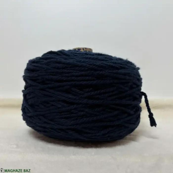 نخ مکرومه بافی رنگ سورمه ای تیره ۲۵۰ گرمی - Image 4