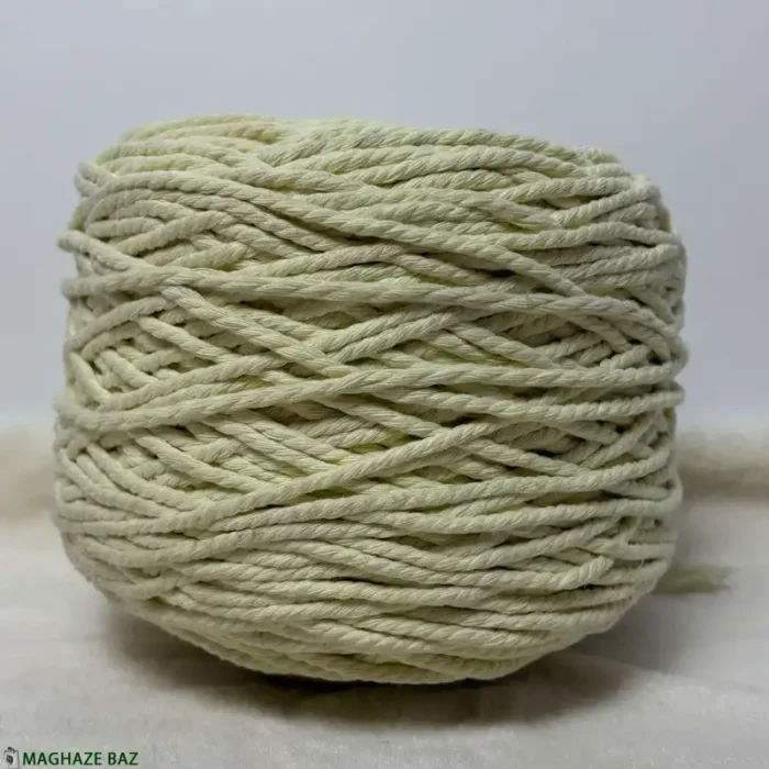 نخ مکرومه بافی رنگ لیمویی۲۵۰ گرمی - Image 4