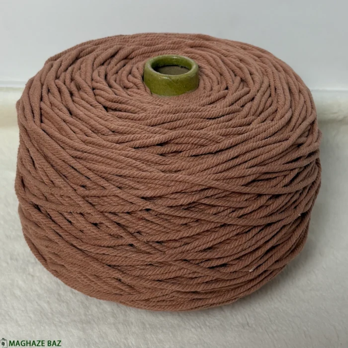 نخ مکرومه بافی رنگ خاک رس 250 گرمی - Image 3