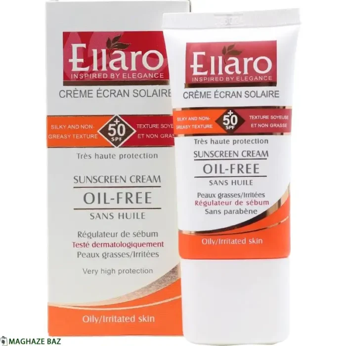 کرم ضد آفتاب الارو (Ellaro) با Spf 50 بی رنگ مناسب انواع پوست - Image 2