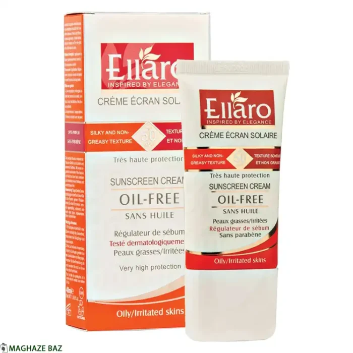 کرم ضد آفتاب فاقد چربی الارو (Ellaro) مدل Haute Protection با SPF50 مناسب پوست چرب بی رنگ حجم 40 میلی‌‌لیتر - Image 2