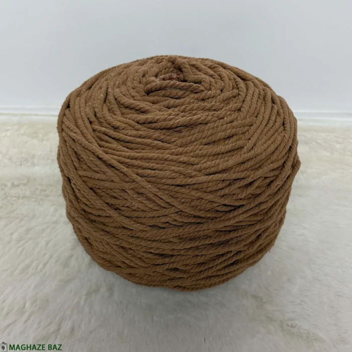 نخ مکرومه بافی رنگ شتری 250 گرمی - Image 3