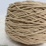 نخ مکرومه بافی رنگ کرم روشن 250 گرمی - Image 3