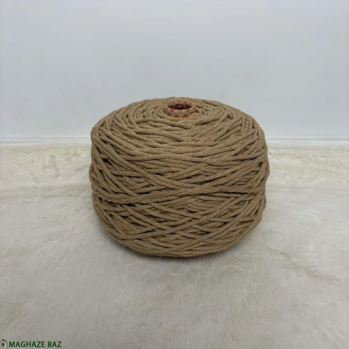 نخ مکرومه بافی رنگ کنفی 250گرمی - Image 3