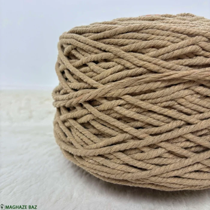 نخ مکرومه بافی رنگ کنفی 250گرمی - Image 2
