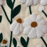 کوسن پانچدوزی دست بافت طرح گل بابونه - Image 3